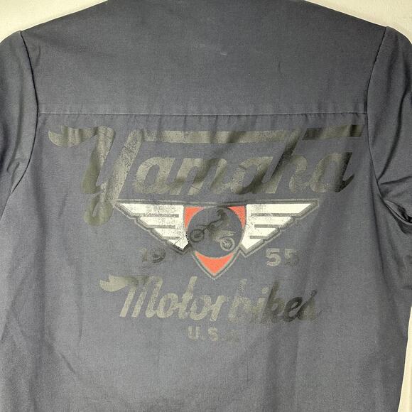 Yamaha Shirt Mens Small Gray Layered Thermal Sleeves Mechanic Workwear Utility - Picture 5 of 7